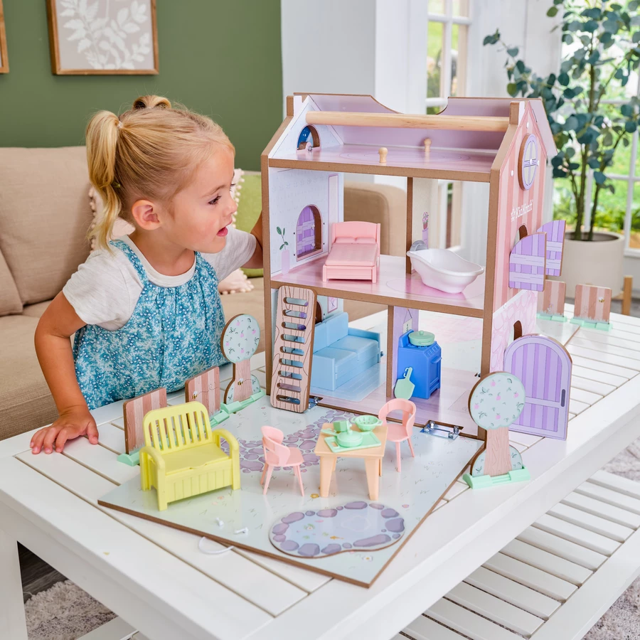 KidKraft® Cottage- Puppenhaus zum Spielen und Verstauen
