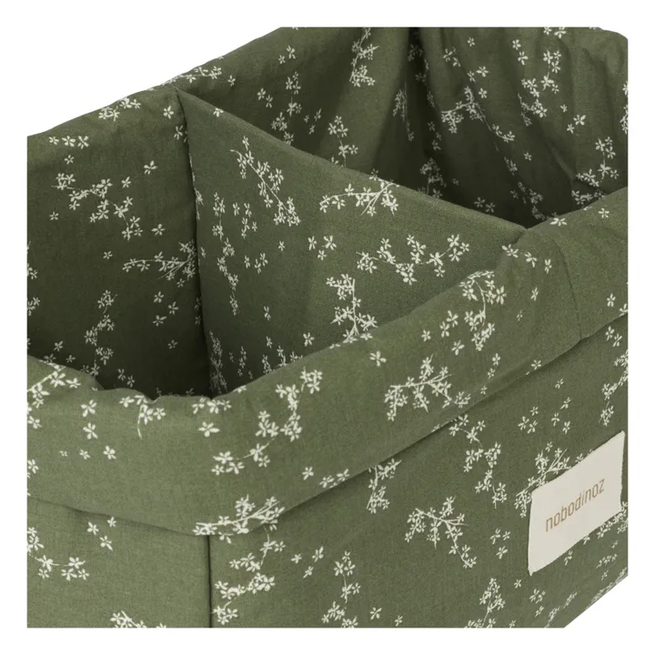 Nobodinoz Panier de rangement Stories en coton bio | Vert