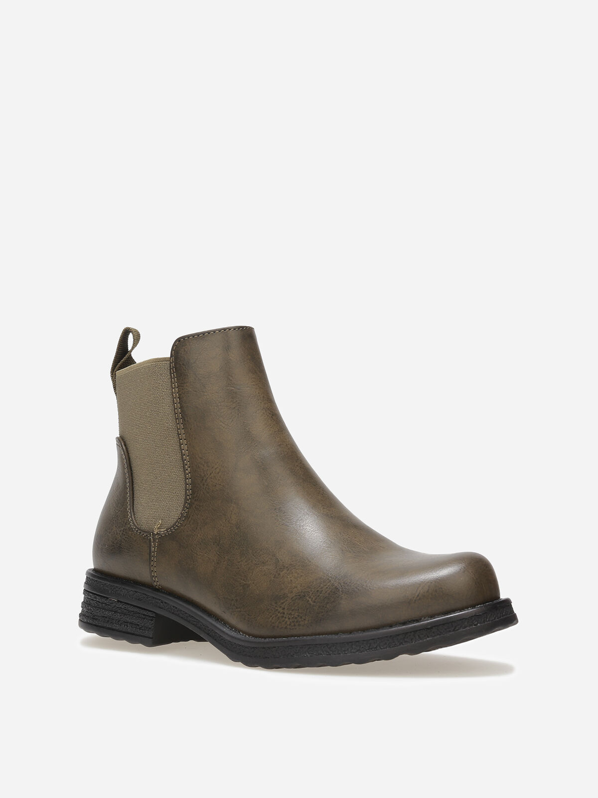 Bottines Chelsea à semelle dentelée- Vert foncé