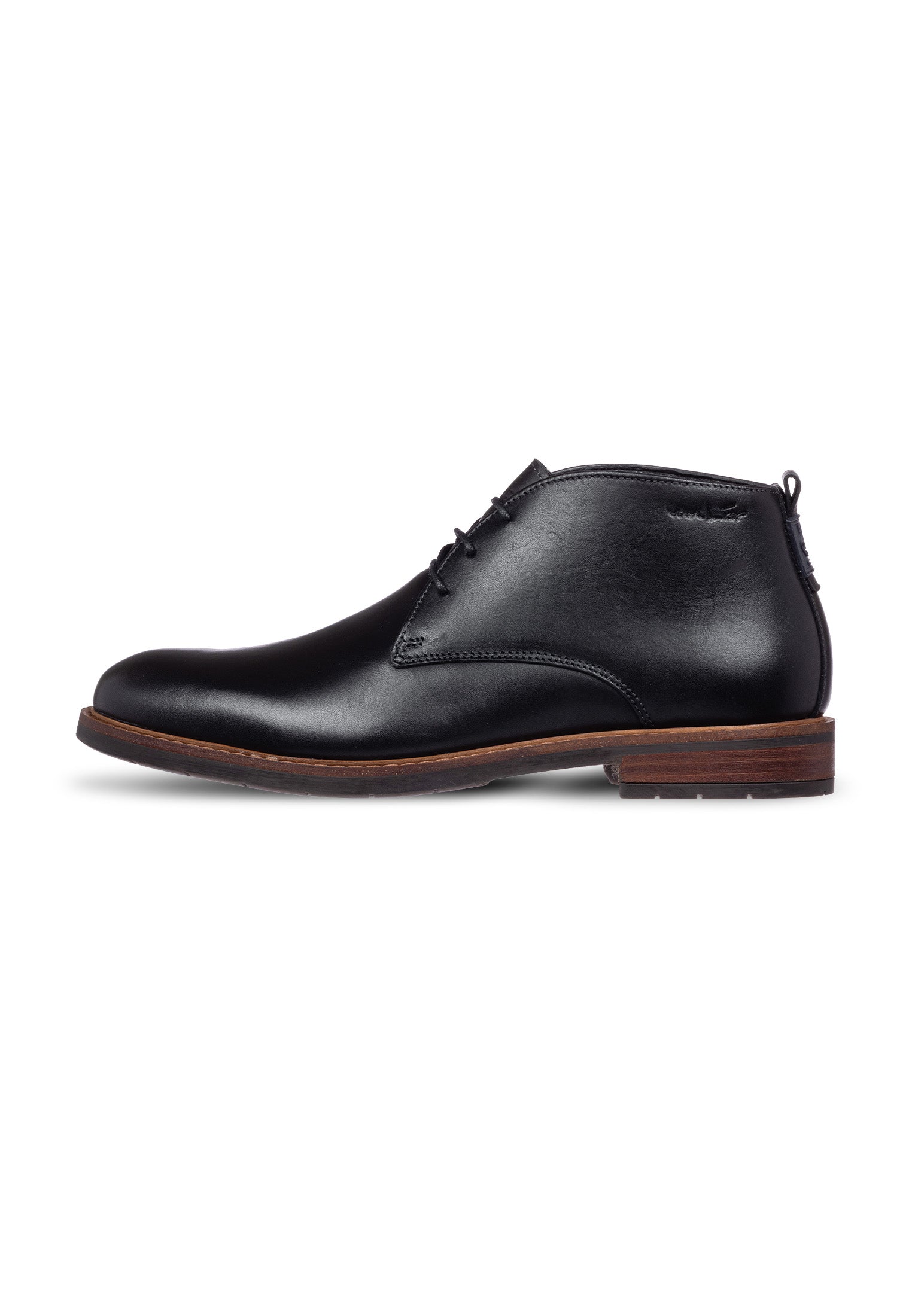Zwart gladleren Boston boot