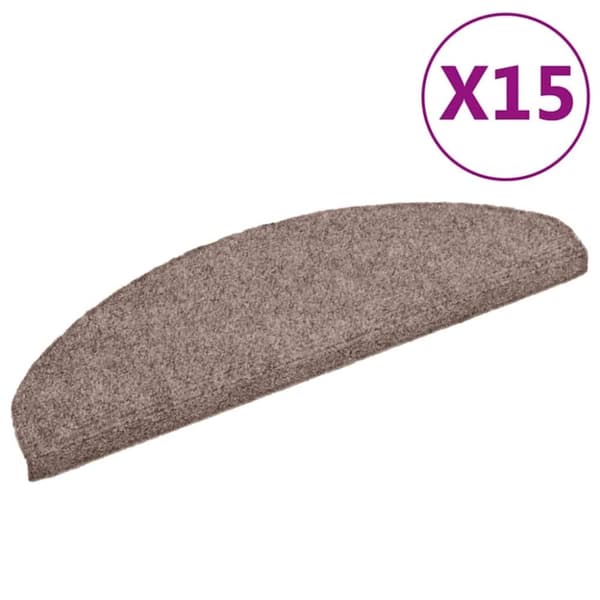 vidaXL Selvklebende trappematter nålestempel 15 stk 65x21x4 cm krem