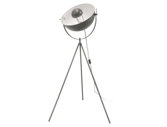 THE HOME DECO FACTORY - Lampadaire salon Lampadaire trépied en métal cinéma - h. 145 cm - gris