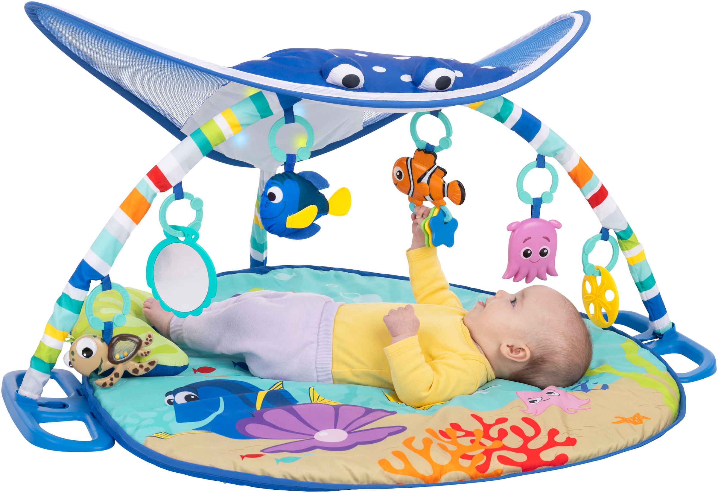 Bright Starts Spielbogen »Finding  Nemo Mr. Ray Ocean Lights & Music Gym« mit Licht- und Soundeffekt