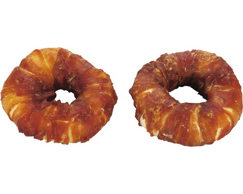 Hondensnack beeztees kauwring met eend 2x7,5 cm kauwartikel