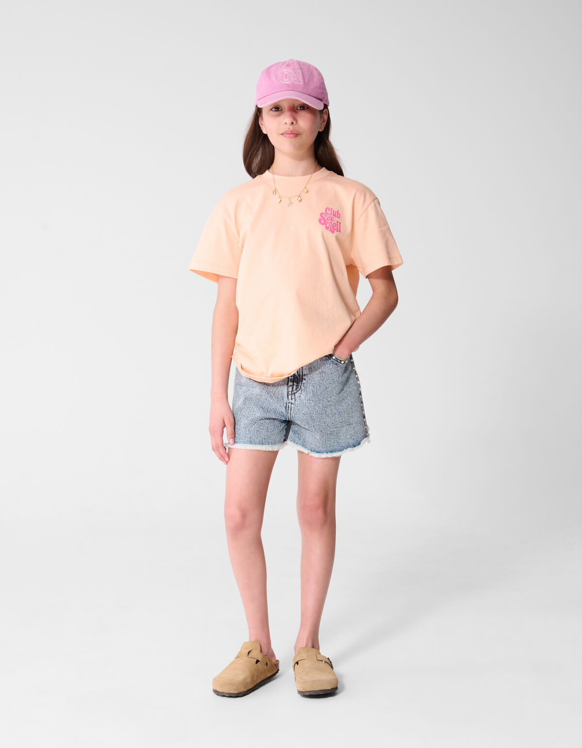 Club De Soleil Artwork T-shirt Lichtoranje