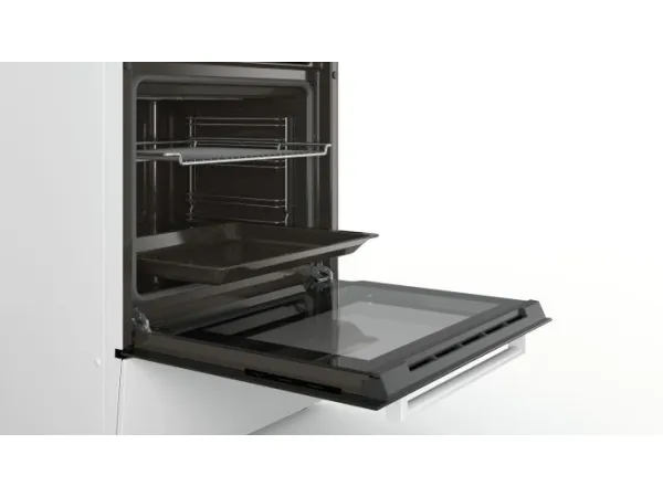 Bosch Serie | 2 HKA090220 - Komfur - fritstående - bredde: 60 cm - dybde: 60 cm - højde: 85 cm - Klasse A - hvid