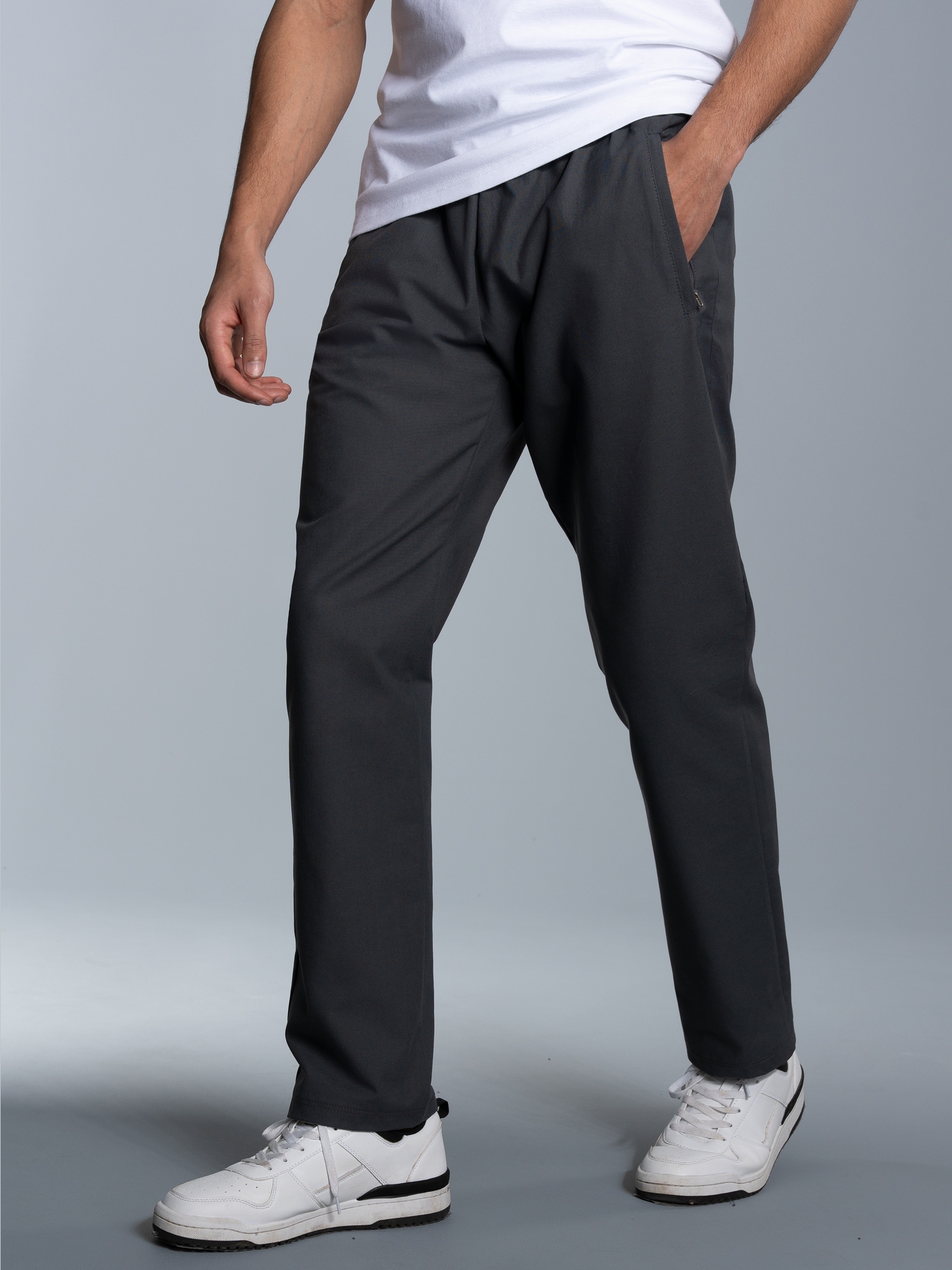 Freizeithose aus 100% Baumwolle Anthrazit