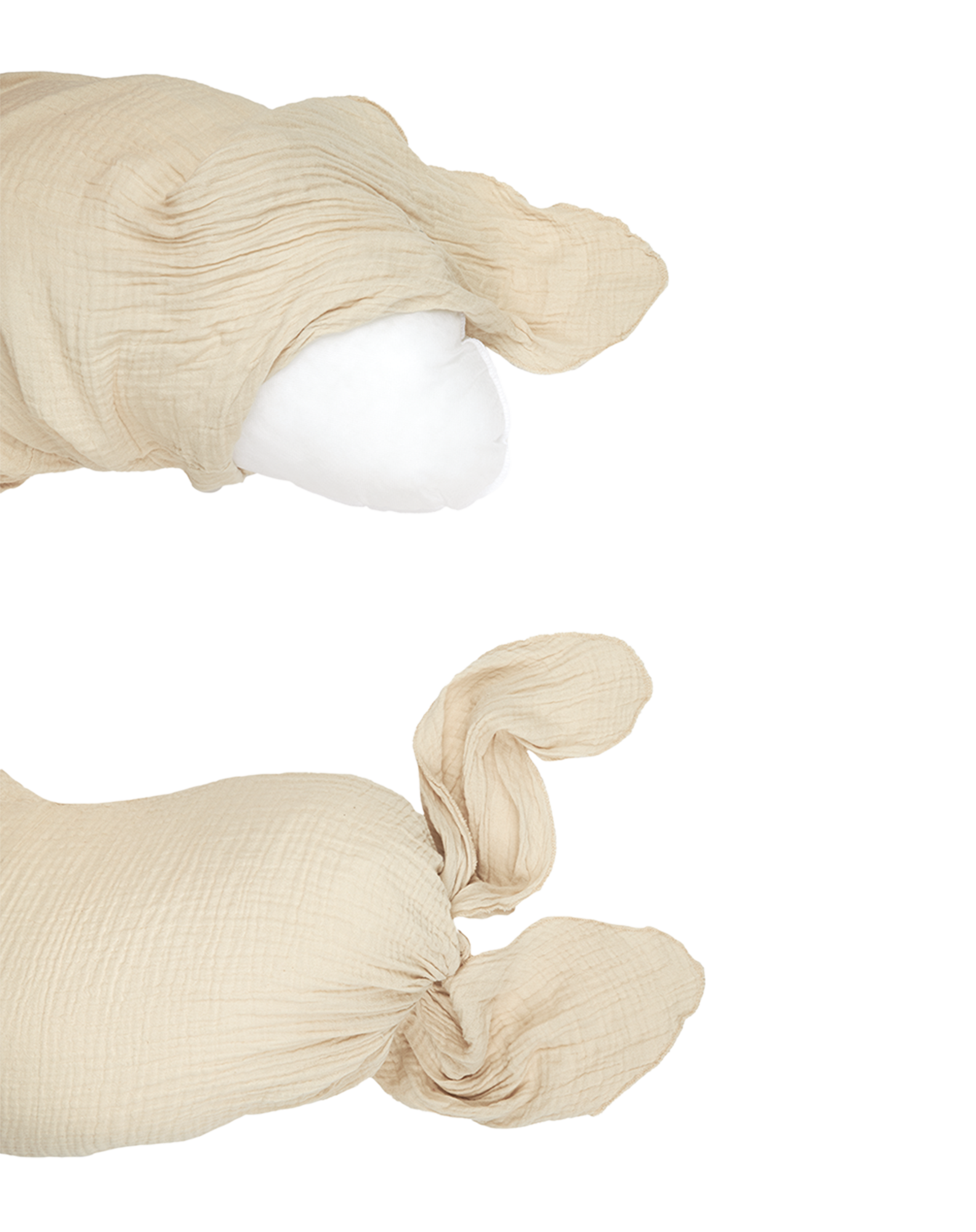Coussin de maternité wabi-sabi en double gaze de coton lavée | Blanc