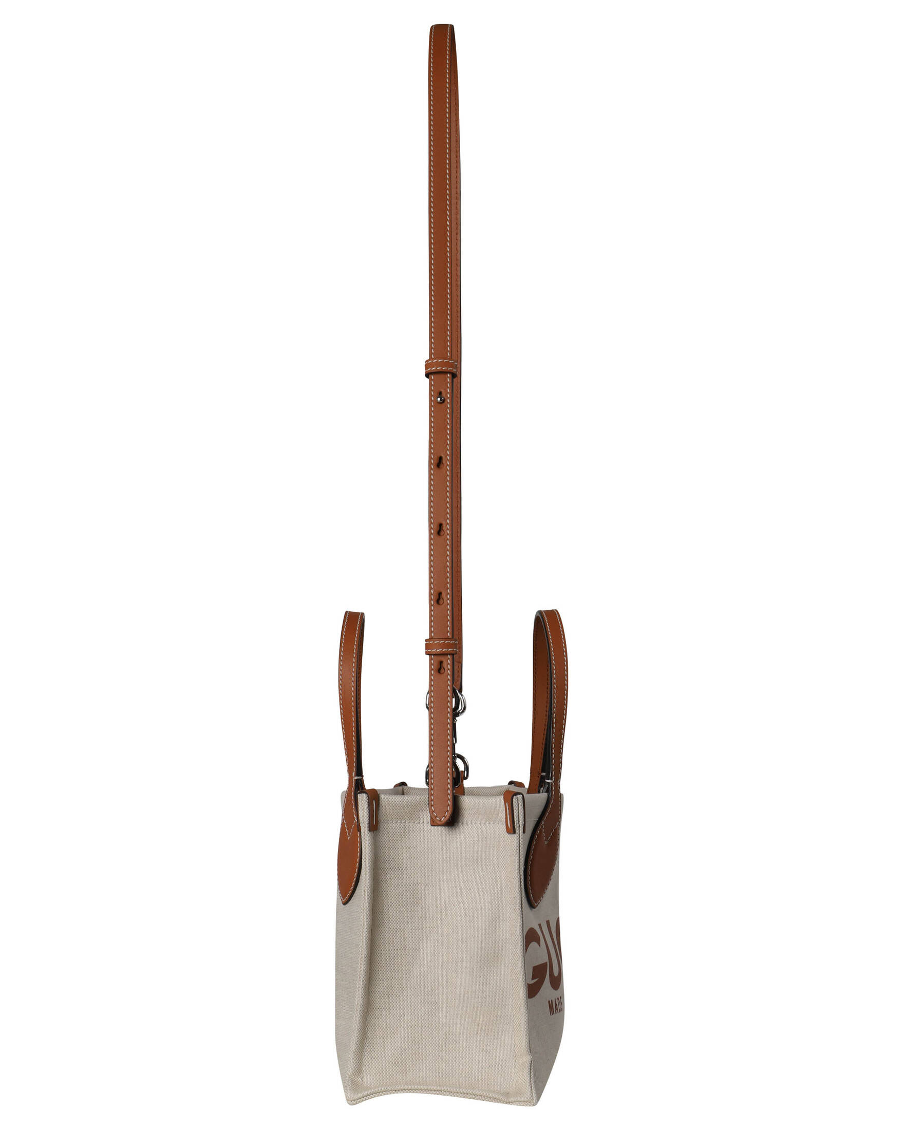 Gucci| Damen Shopper small CANVAS TOTE BAG mit Leder-Details und Pouch