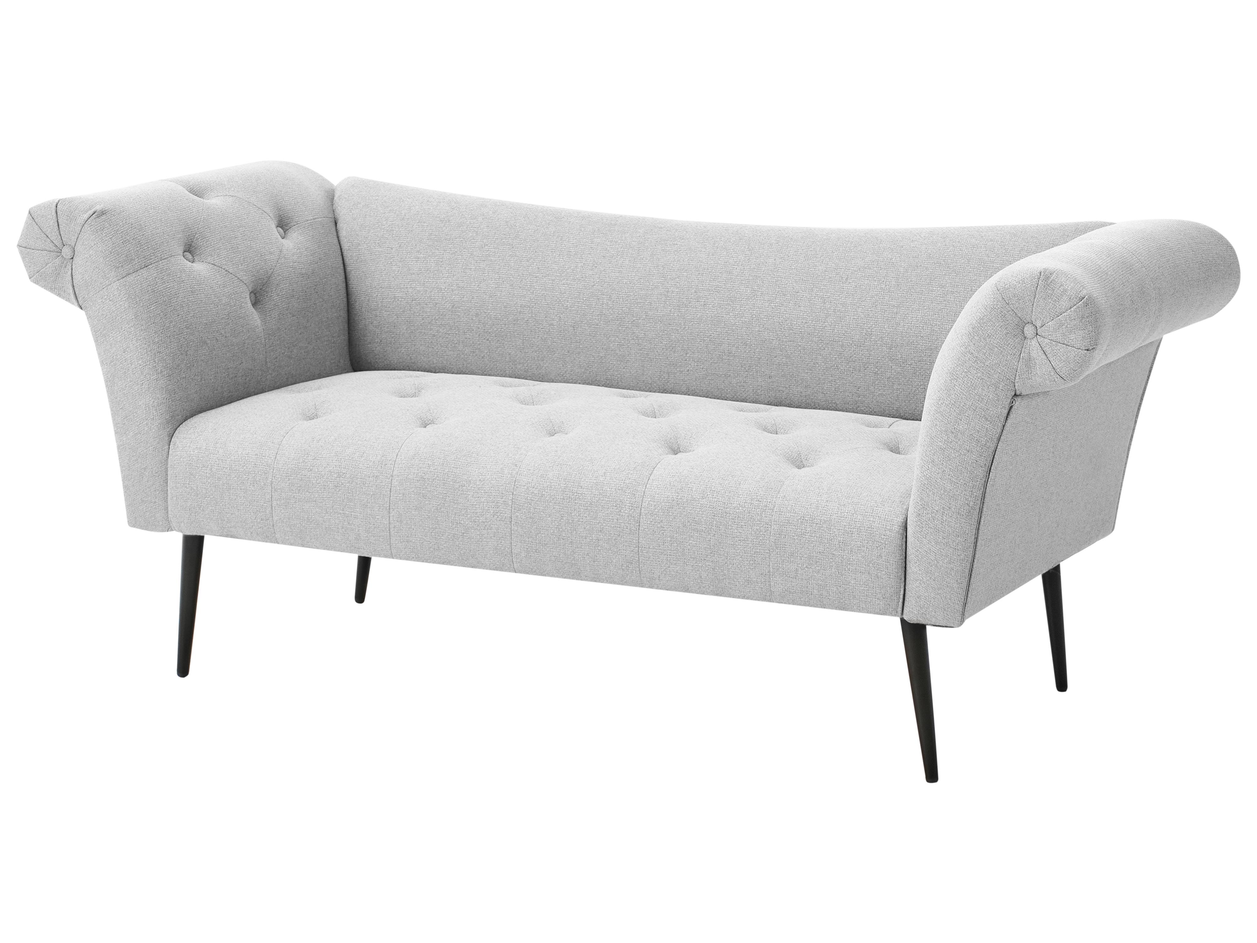 Chaise longue NANTILLY Stof Lichtgrijs
