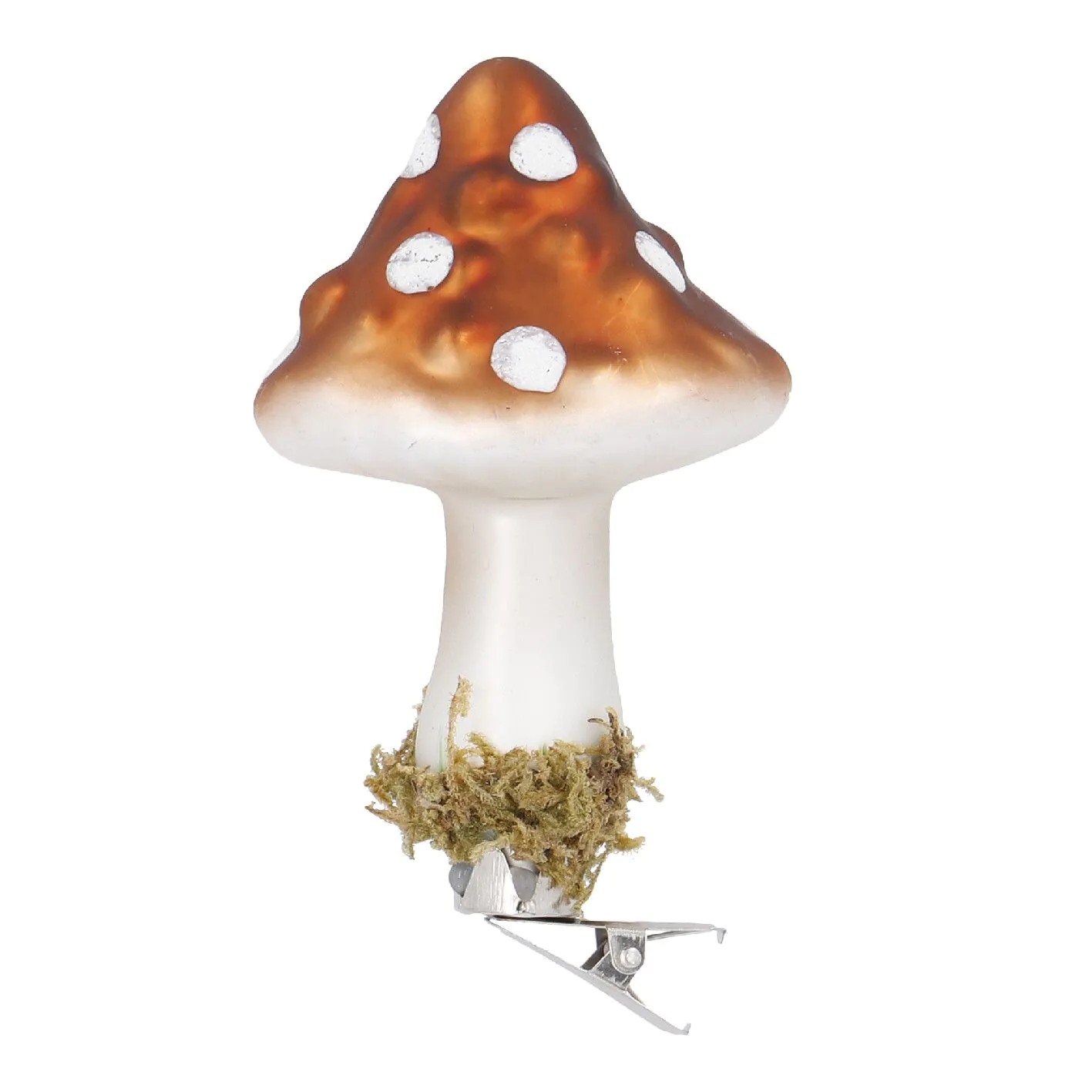 Pilz-Clip Punkte, braun, 10 cm