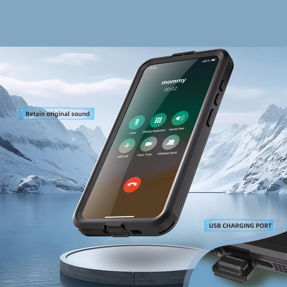 Samsung Galaxy S25 Wasserfeste Outdoor Schutz Hülle (IP68) - Schwarz