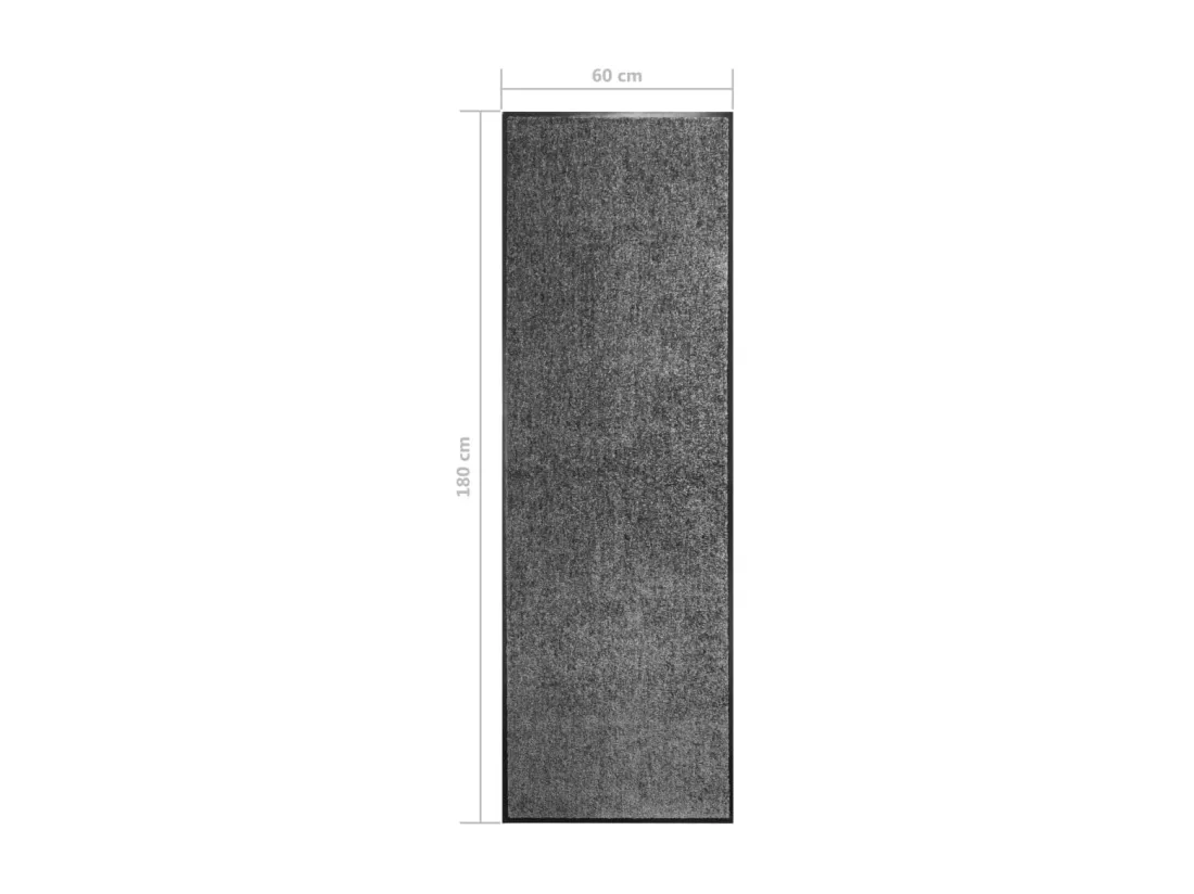 Paillasson lavable Anthracite 60x180 cm