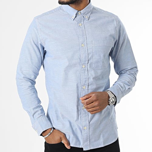 Chemise Manches Longues Brook Oxford Bleu Clair