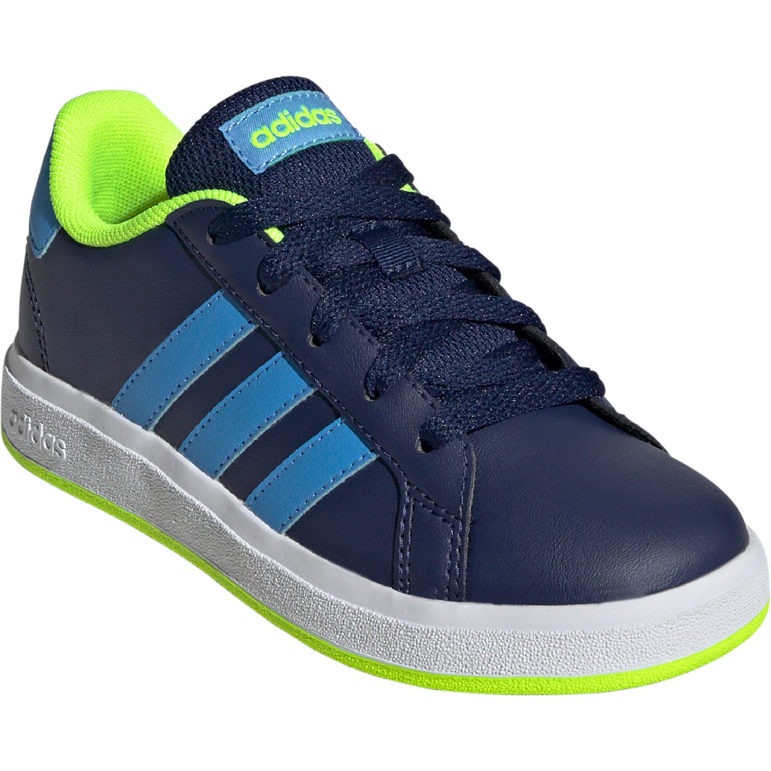adidas Grand Court Lifestyle Tennis Lace-Up Sneaker Kinder dark blue