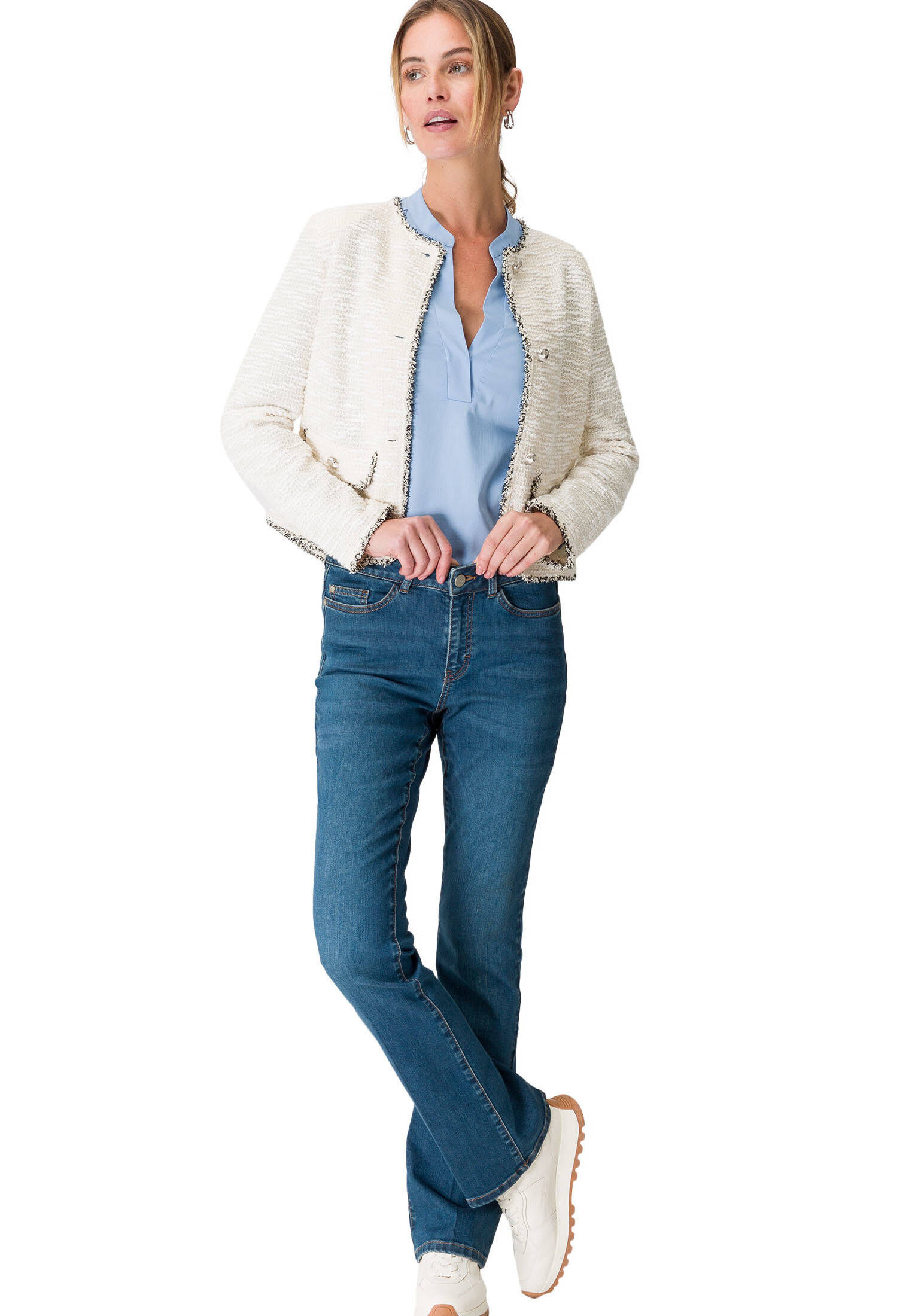 zero| Damen Jeans flared Fit Style Florance 32 Inch