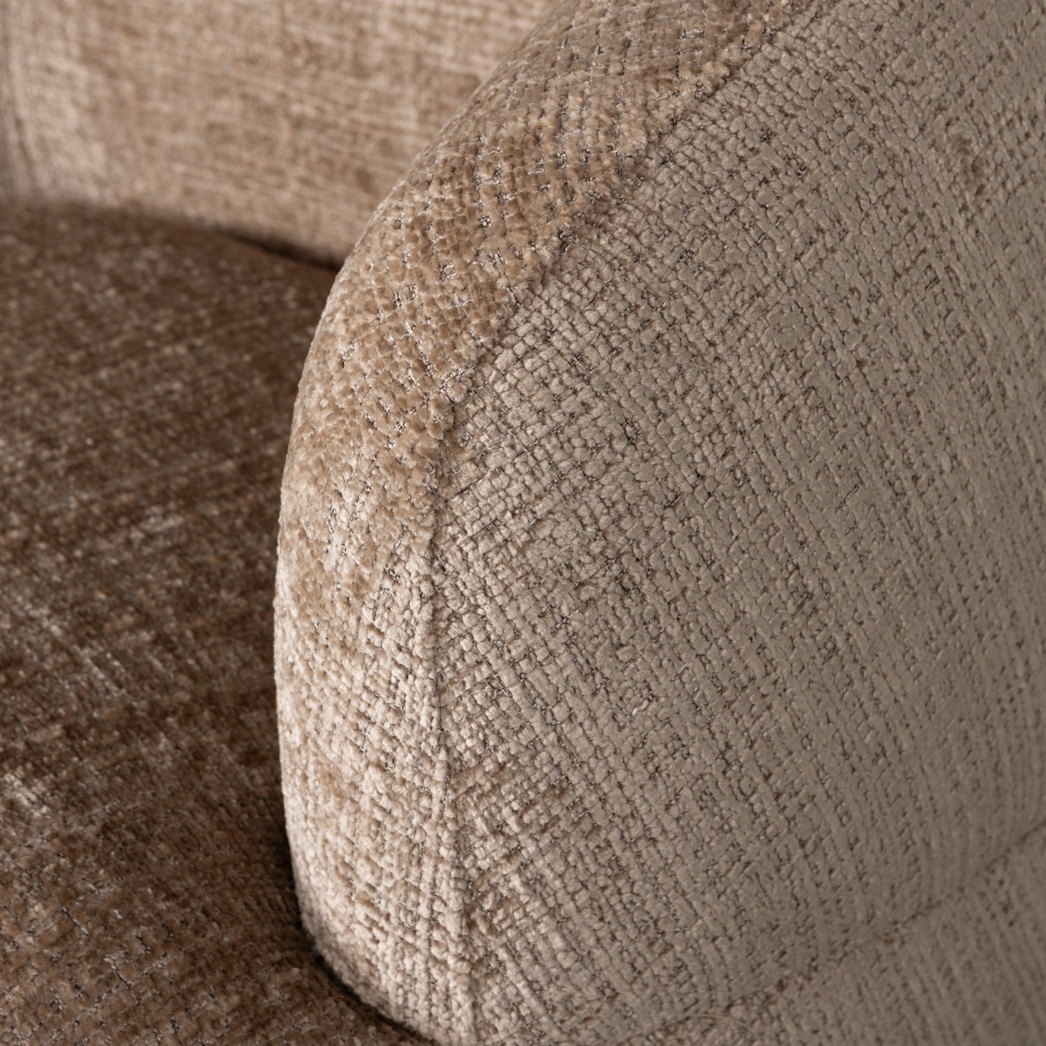 WOOOD Woolly Draaifauteuil - Zand Chenille