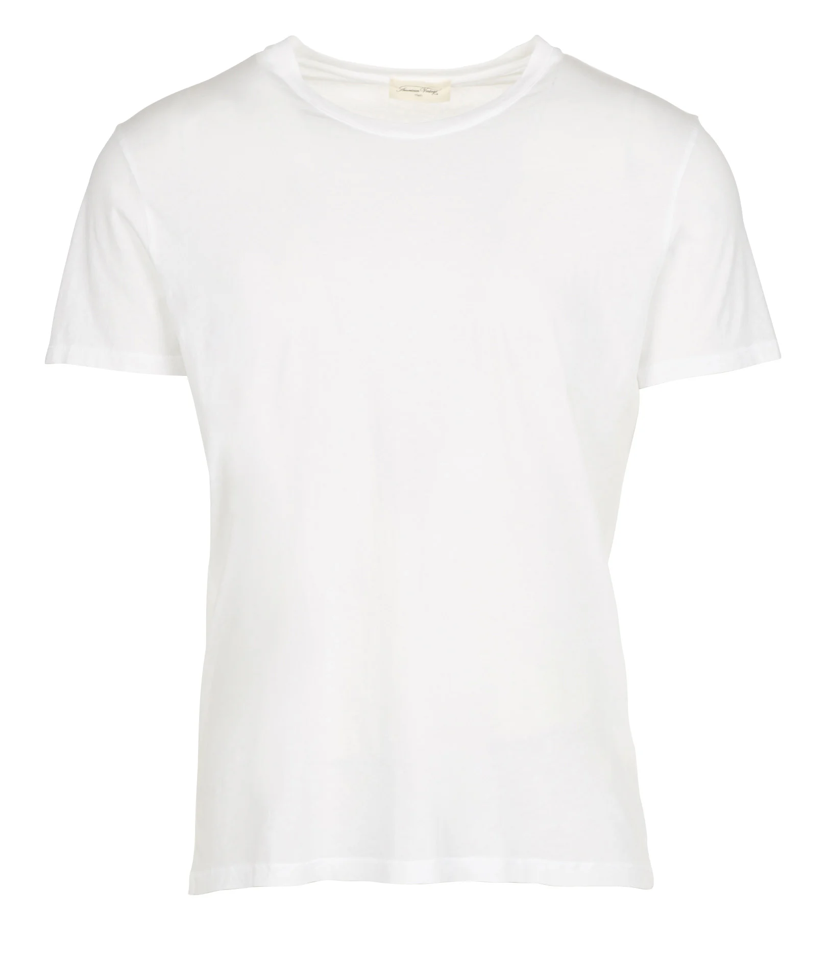 DECATUR - Tee-shirt col rond regular-fit en coton | Blanc