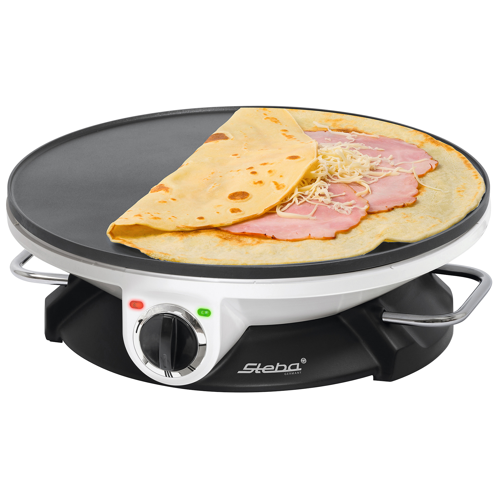 STEBA Crêpes-Maker - schwarz-weiß - inklusive Zubehör