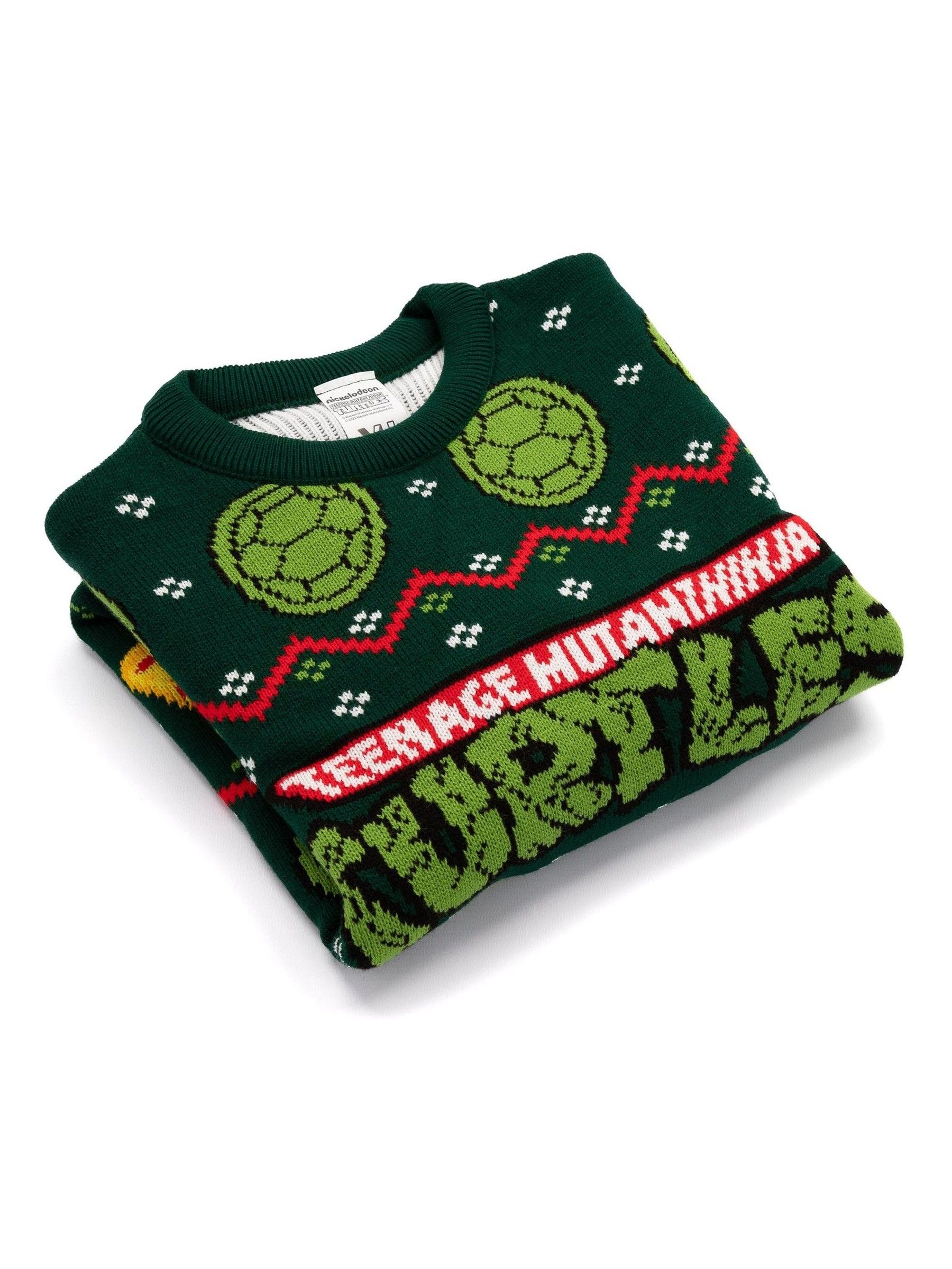 Zwart met Ninja Turtles - Vanilla Underground - Kersttrui voor heren
