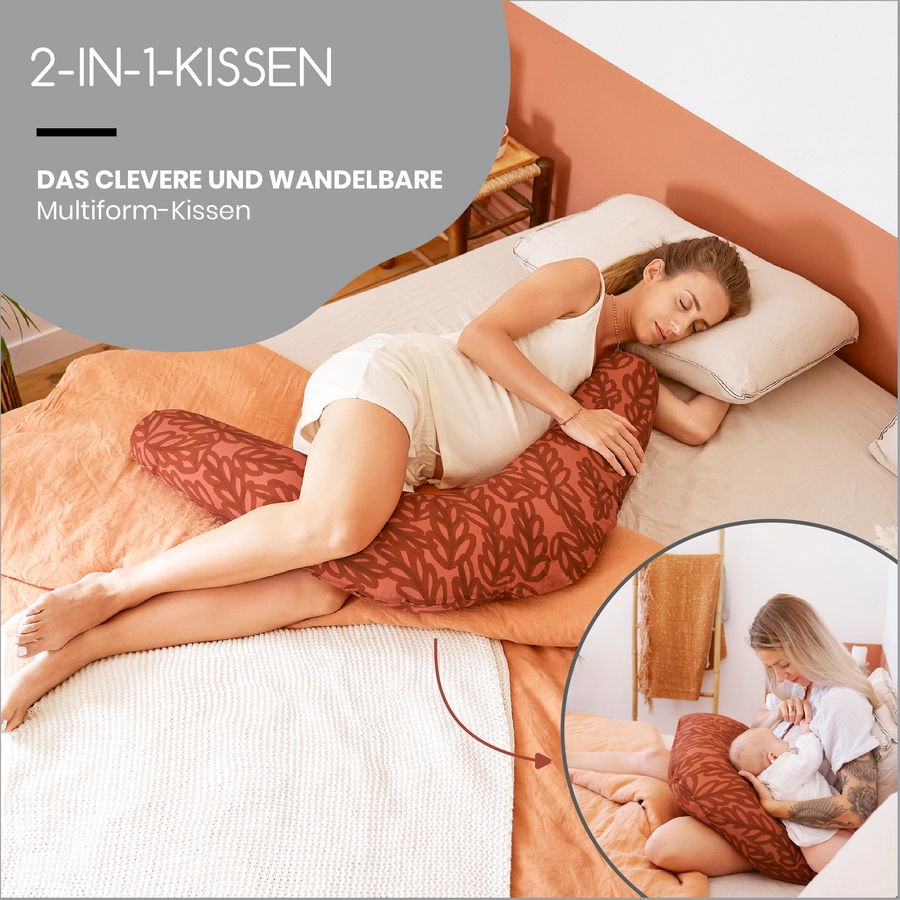 babymoov B.Love 2-in-1 Stillkissen Vegetal Terracotta