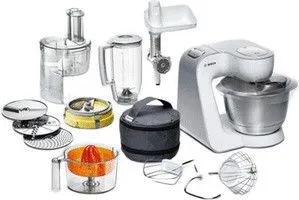 Bosch Styline MUM54251 - Køkkenmaskine - 900 W - hvid/sølv