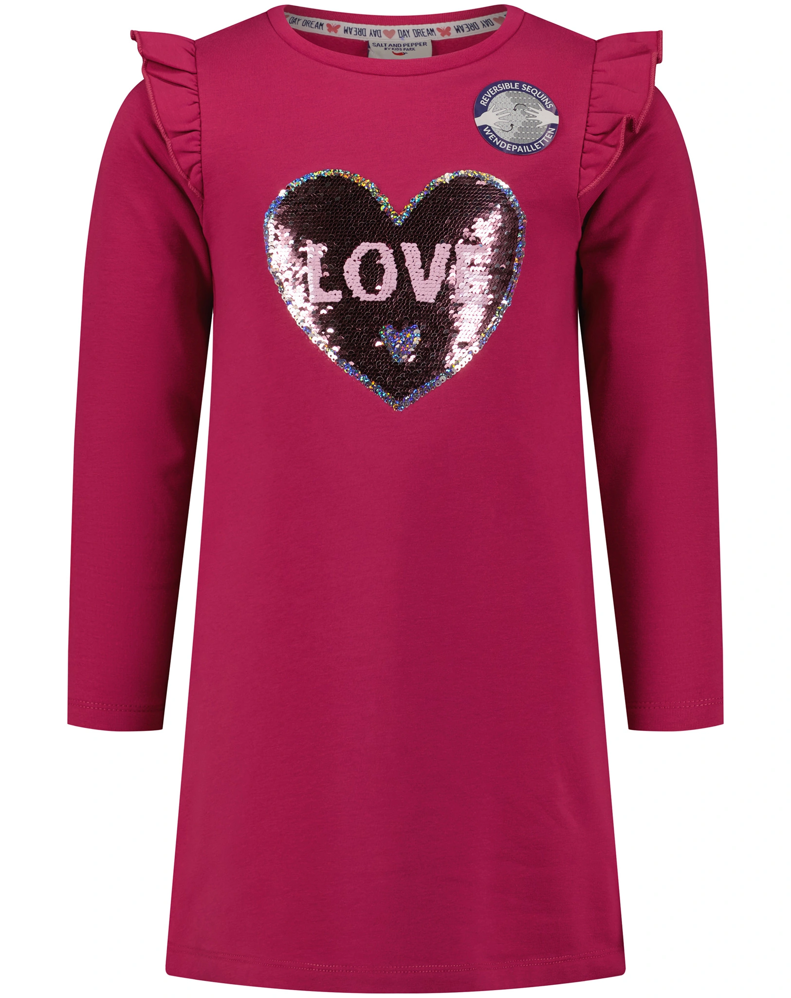 Langarmkleid DREAM - BIG HEART in cranberry