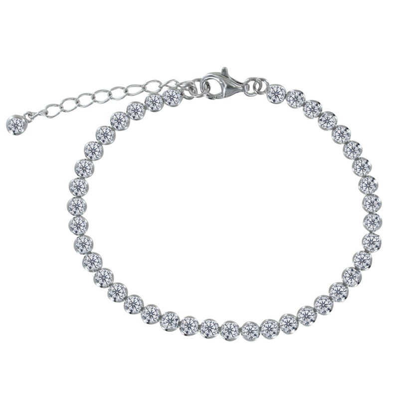 Bracelet Argent Petits Ronds de Strass