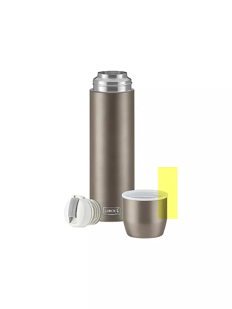 LURCH Isolierflasche - Thermosflasche mit Becher EDS 0,45l Earth Grey grau