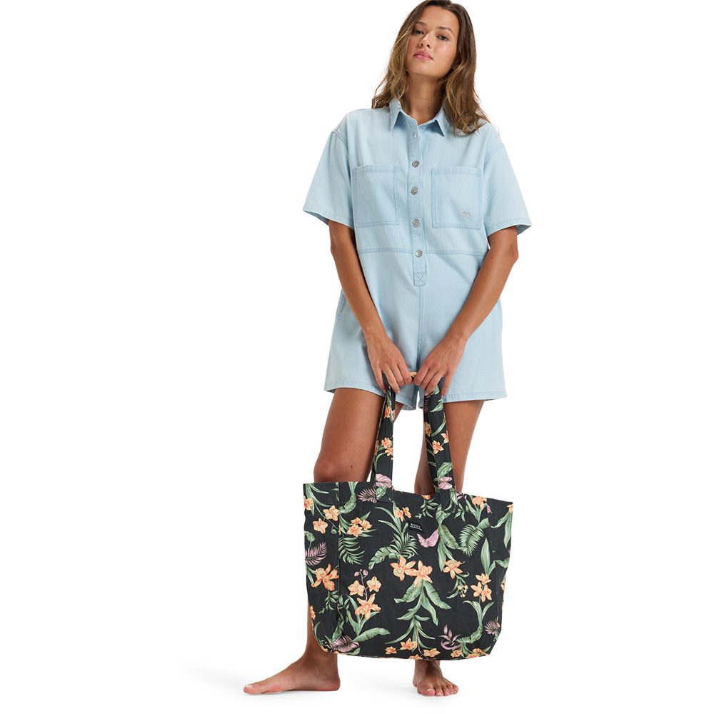 Roxy Anti Bad Vibes Printed Badetasche Damen anthracite island escape