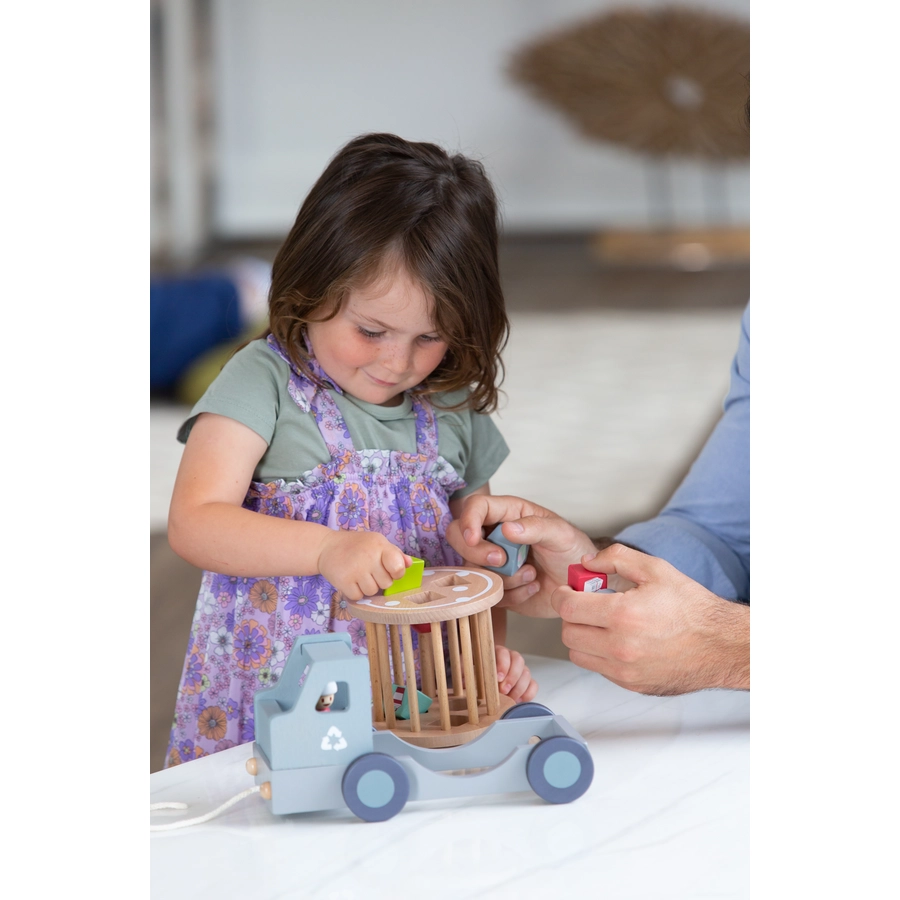 EverEarth® Nachzieh Recycling Truck - Pastell