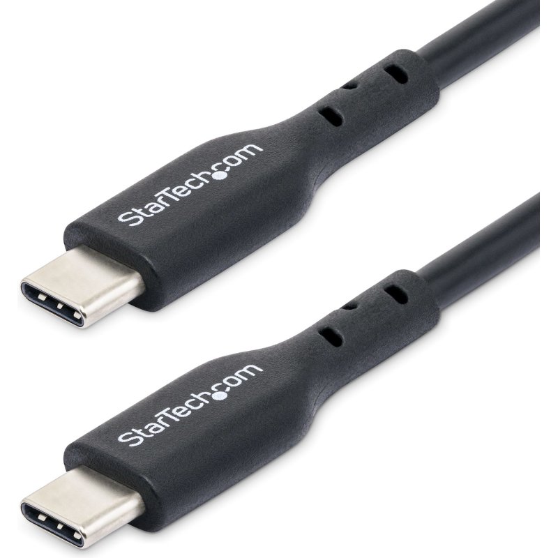 StarTech.com Câble de Charge USB-C de 4m, Charge et Synchronisation, 60W (3A) PD, Câble de Charge USB 2.0 pour Ordinateur Portable, Gaine TPE - Cordon de Charge USB C Noir