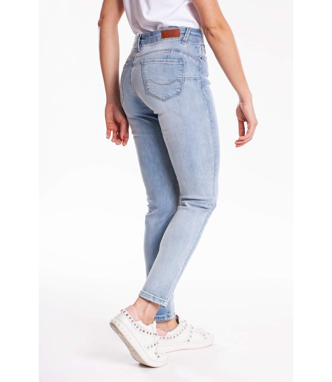 Jeans slim push up stretch CACHOU BLEU CIEL