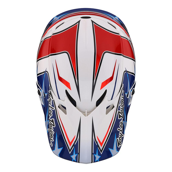 Troy Lee Designs - Casque SE4 Polyacrylite Flagstaff Blanc / Rouge / Bleu