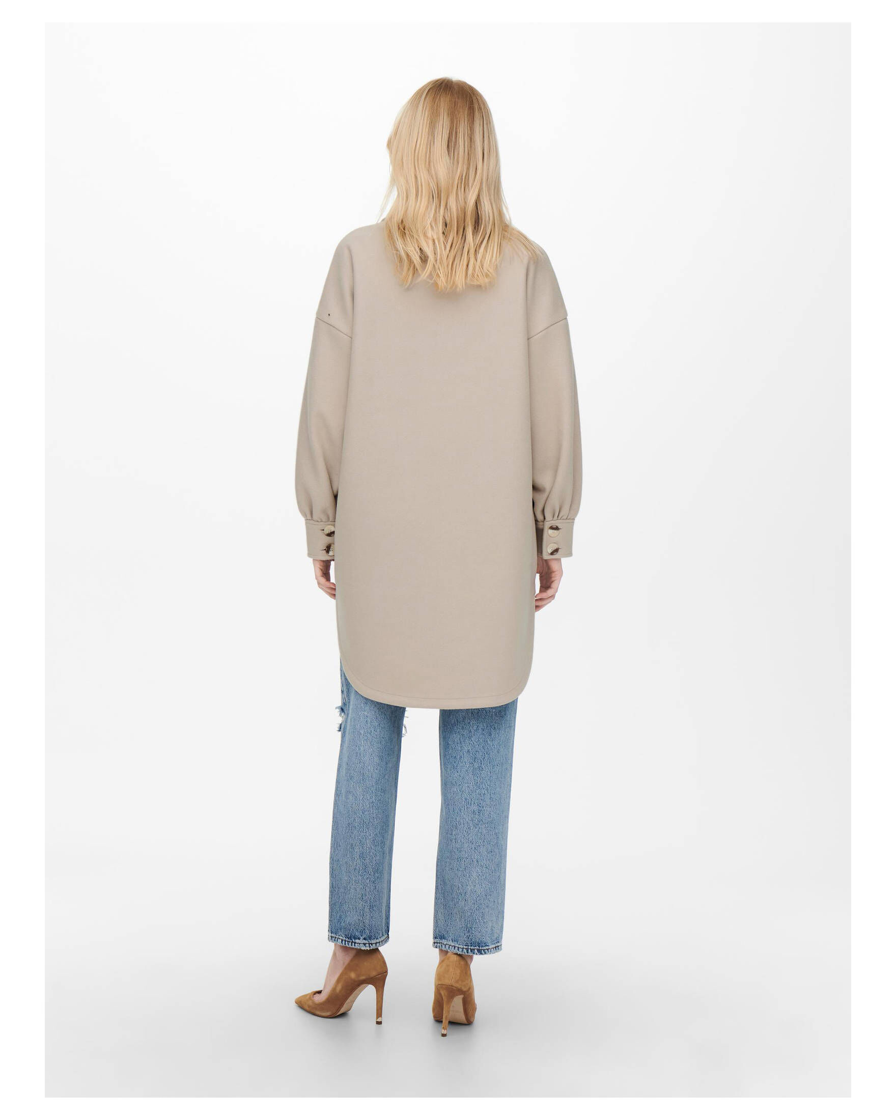 Only| Damen Hemdjacke ONLTRILLION L/S OVRS SHACKET PNT