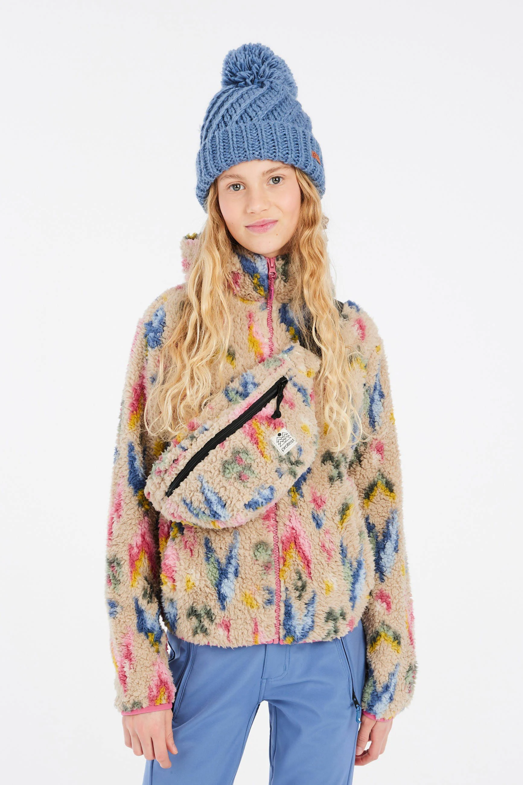 Protest fleecevest Suus beige/multi