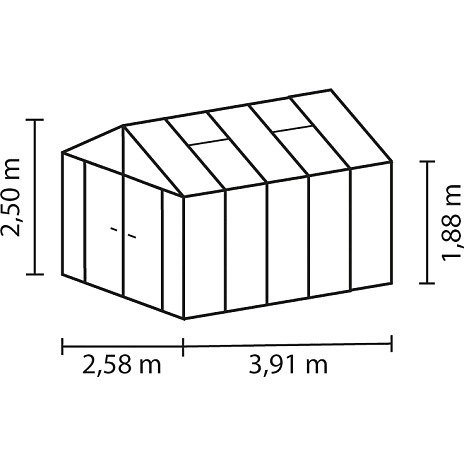 Poseidon 10000 drivhus - sort