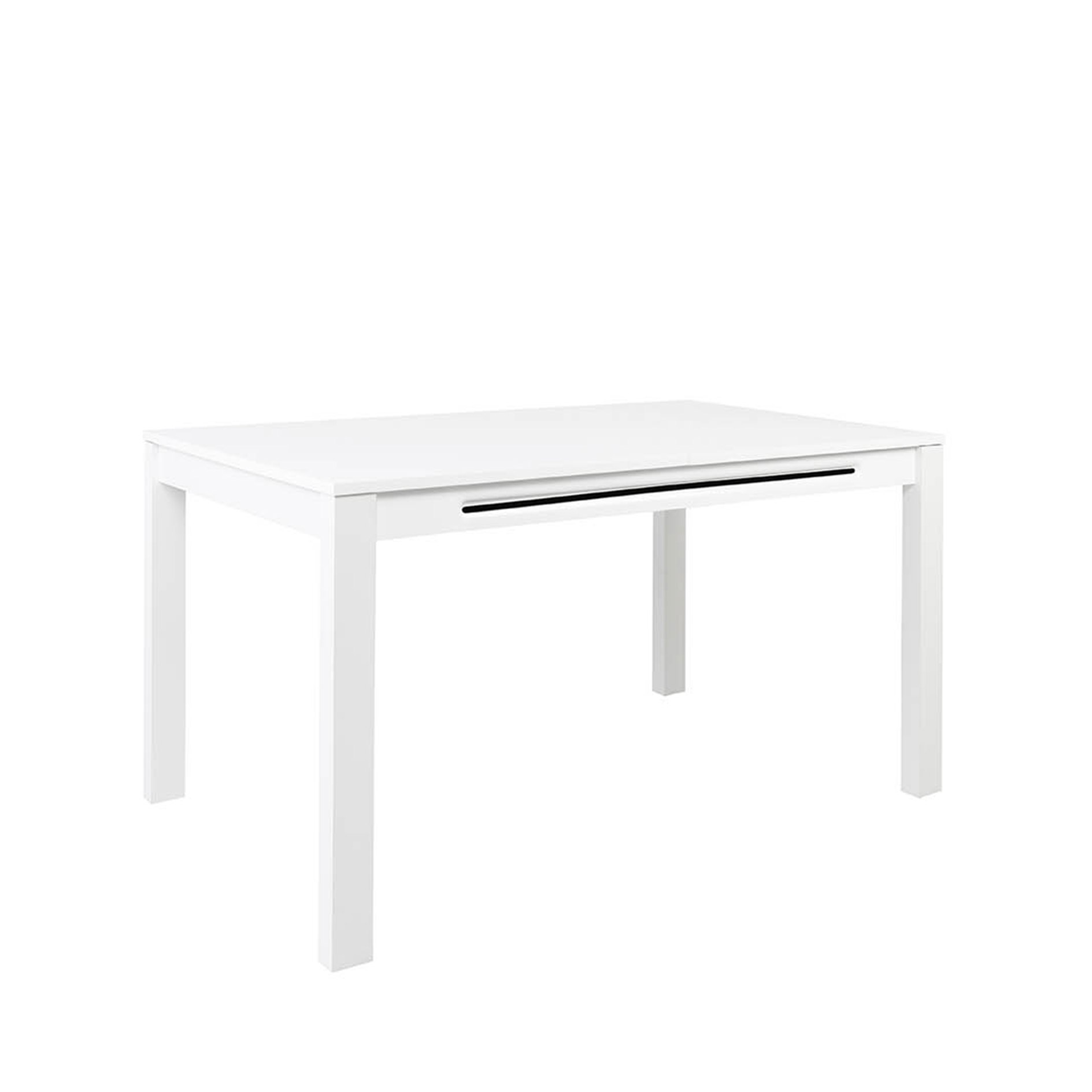 Esstisch - weiß Hochglanz - ausziehbar - 140 cm