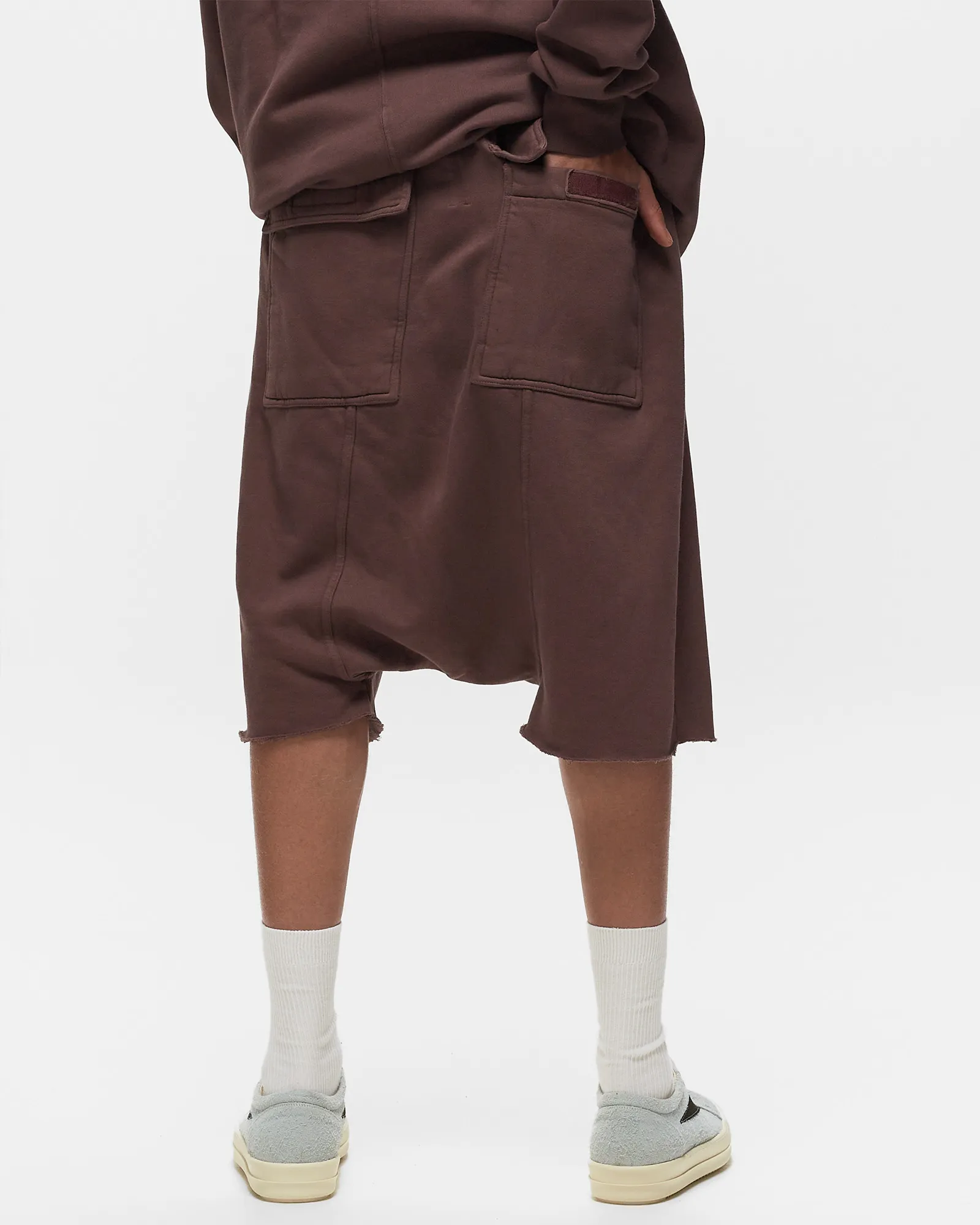 Rick Owens DRKSHDW KNIT SWEAT SHORTS - GIMP DRAWSTRING PODS