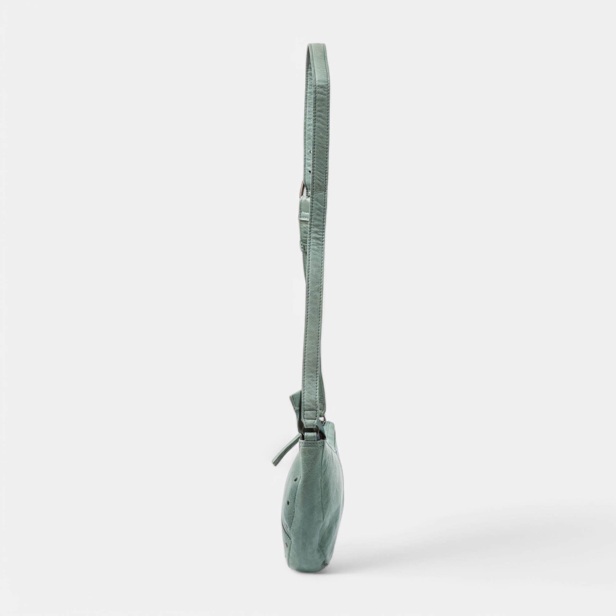 Sac bandoulière en cuir vert clair