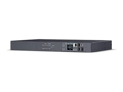 CyberPower Switched ATS PDU44005 - Strømfordelingsenhed (rackversion) - AC 200-240 V - 1-faset - serial, Ethernet - input: 2 x IEC 60320 C20 - output-stikforbindelser: 10 (8 x IEC 60320 C13, 2 x IEC 60320 C19) - 1U - 3.05 m ledning - sort