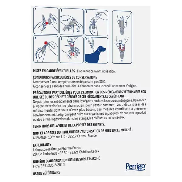 Clement Thekan Fiprokil Anti-Puces Anti-Tiques Chien 40-60kg 4 pipettes