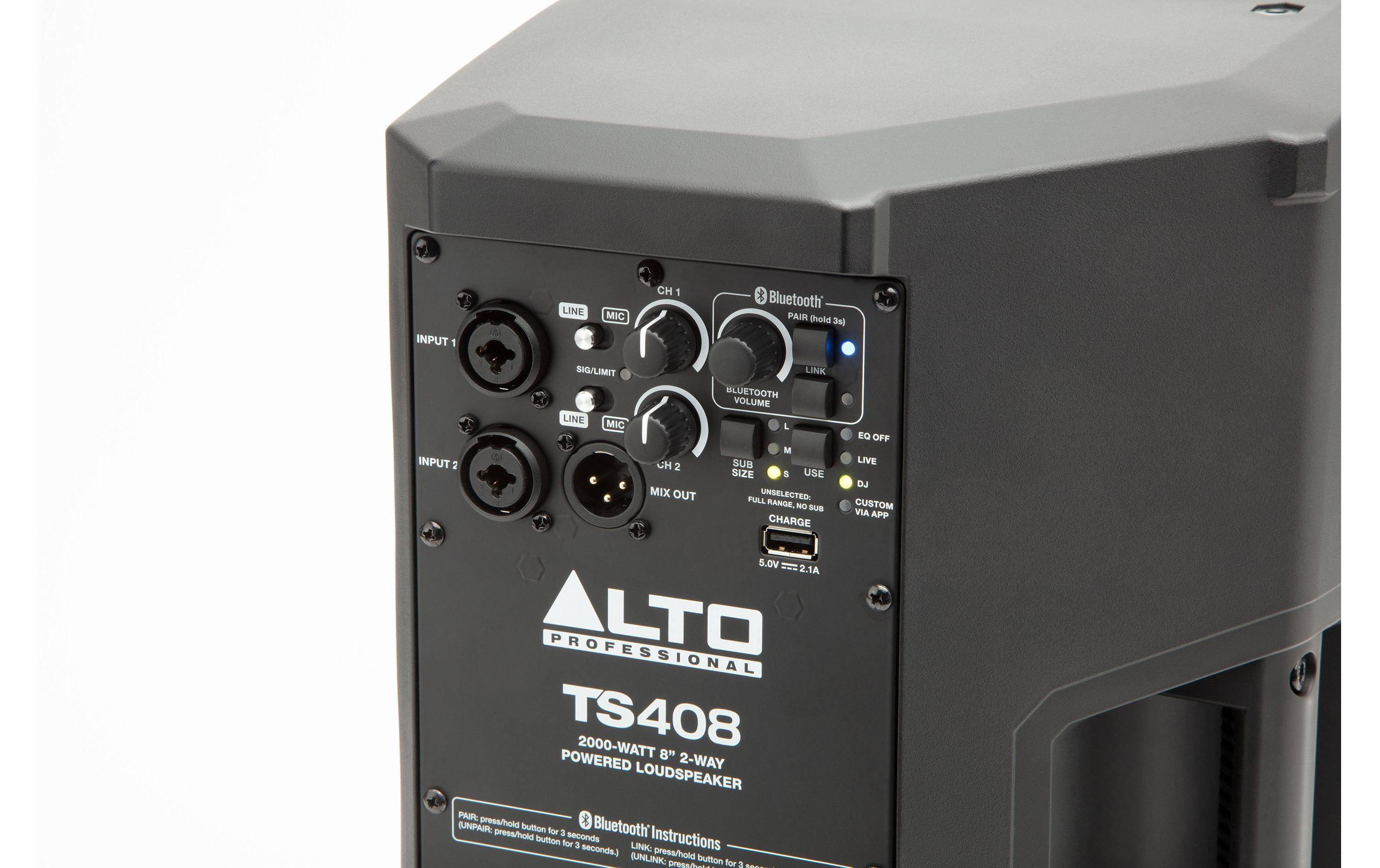 Lautsprecher TS408 – 2000 Watt<br>2-Wege-Lautsprecher mit Bluetooth, DSP und App-Steuerung