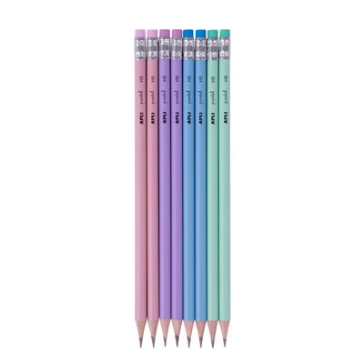 Apli Nordik - Crayon HB avec embout gomme - disponible dans différentes couleurs