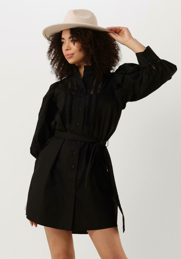 NOTRE-V zwarte notre-v mini jurk nv-belize mini dress