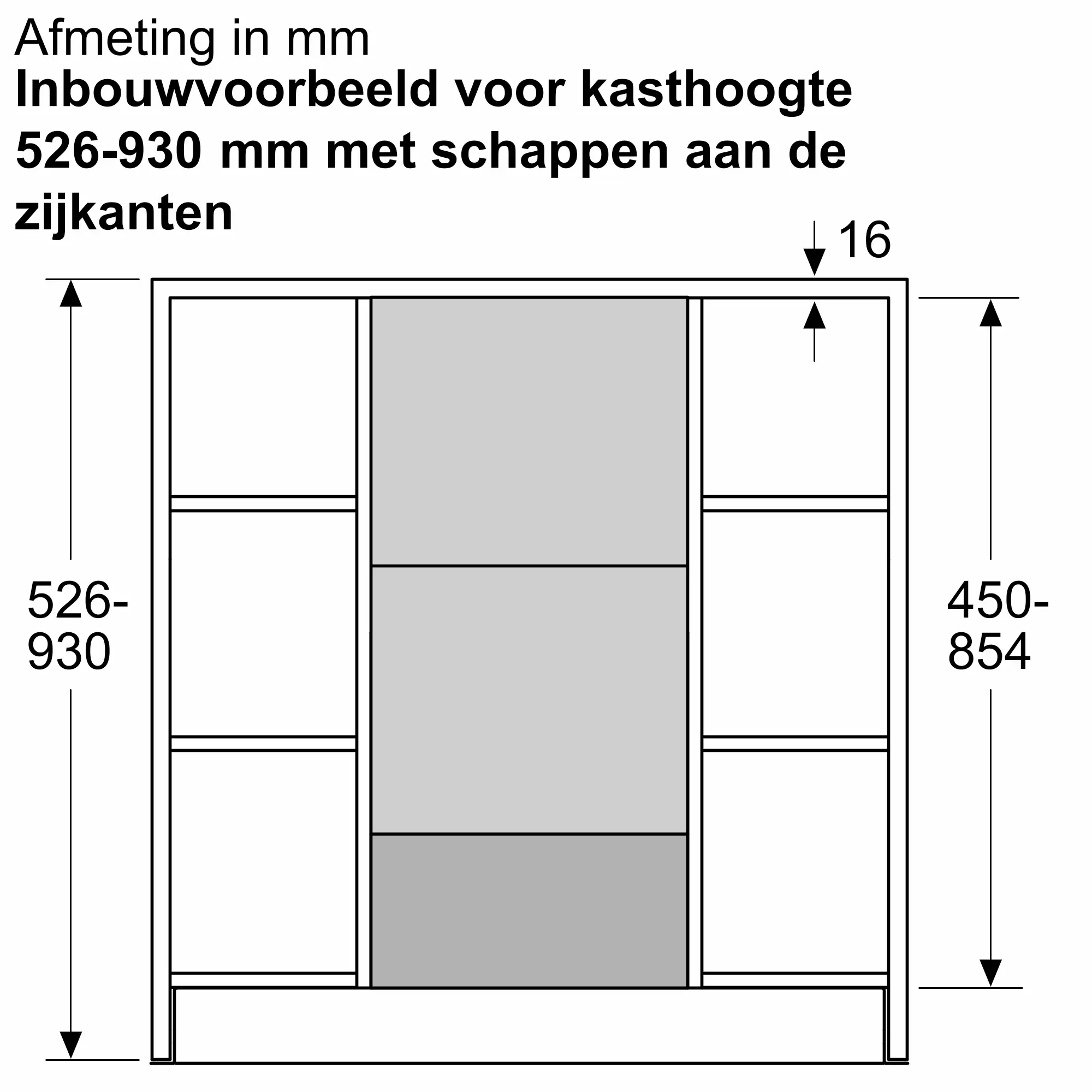 Schachtverlenging 450-854 mm Matzwart DWZ1IB6K2 • 17008922
