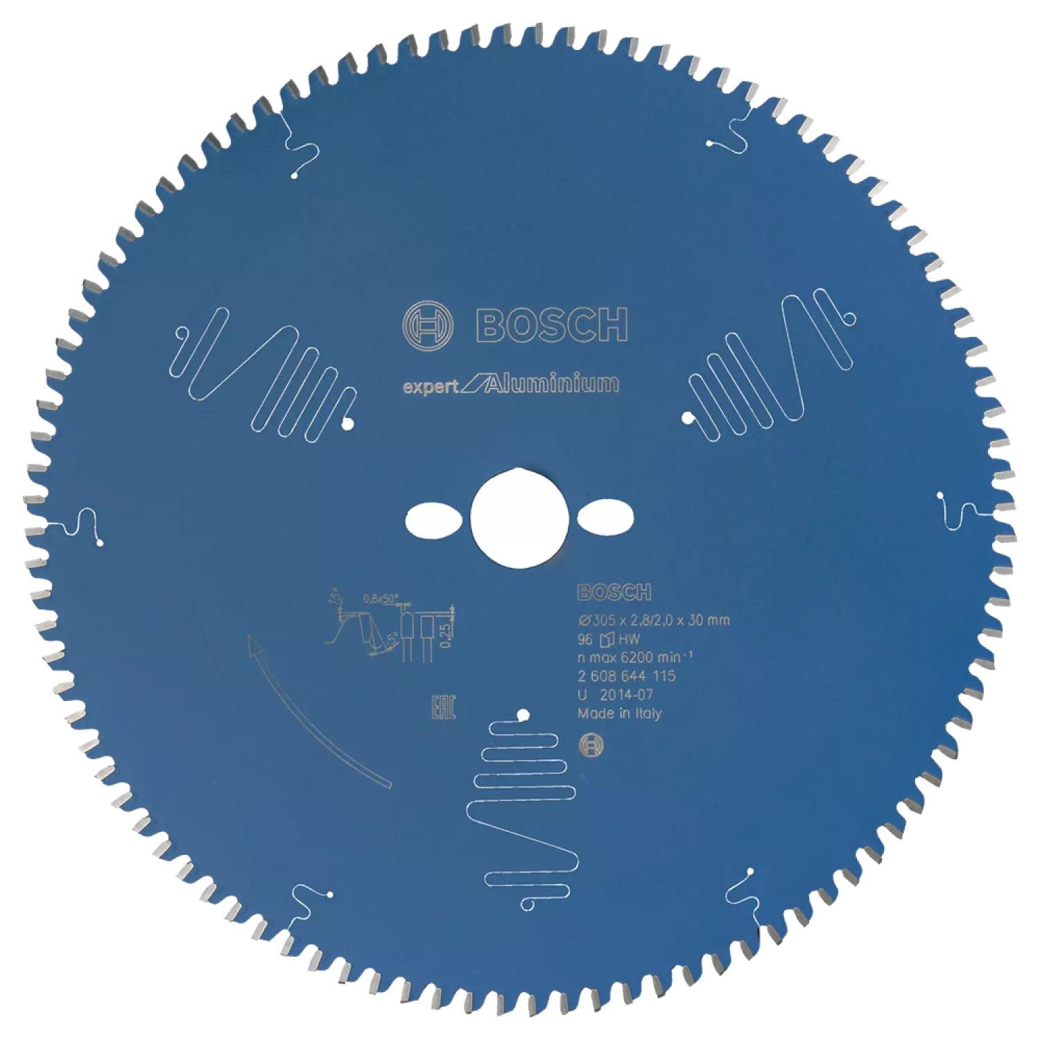 Bosch 2608644115 Expert Cirkelzaagblad - 305 x 30 x 96T - Aluminium - Carbide