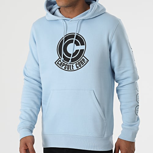 Sweat Capuche Capsule Corp Bleu Ciel Noir