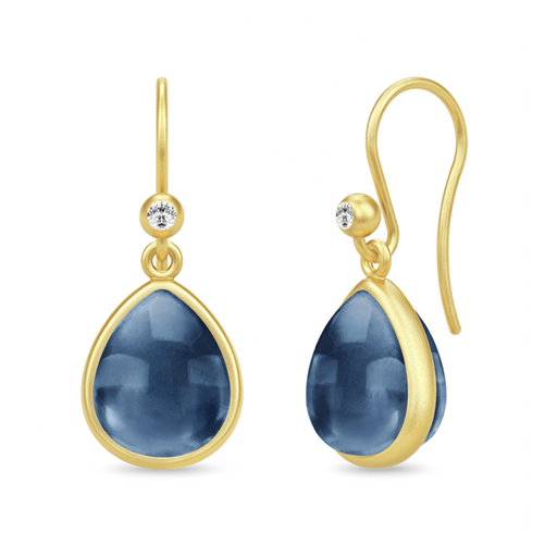 Julie Sandlau Paloma Øreringe, Sapphire Blue