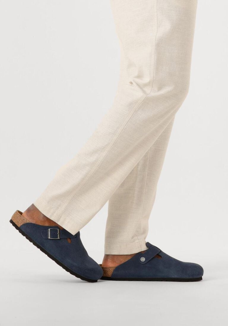 blauwe birkenstock instappers boston  bs
